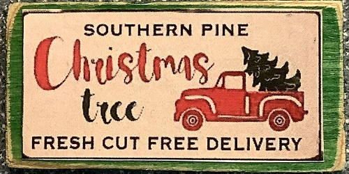 Decor Board Sign - Christmas Tree